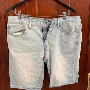 Levi Classis Light Blue Denim Jean Shorts